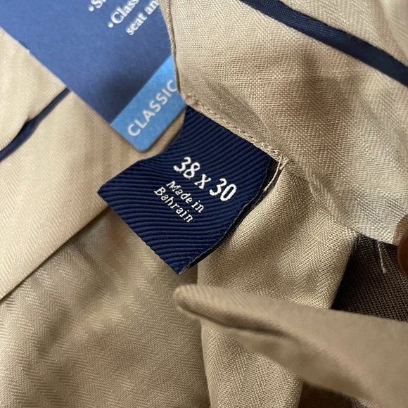 Croft And Barrow Pleated Classic Fit Pants 38x30 Mens NWT No Iron Wrinkle Free - Picture 7 of 10